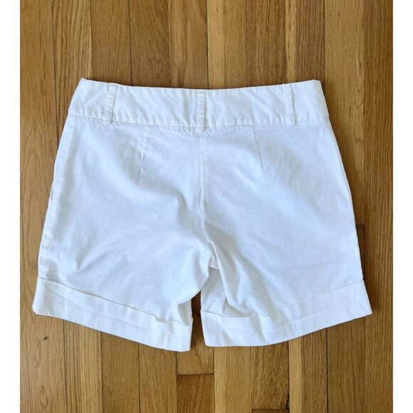 INC Womens White Shorts Size 2 Cotton Blend Mid-Rise - Picture 3 of 3